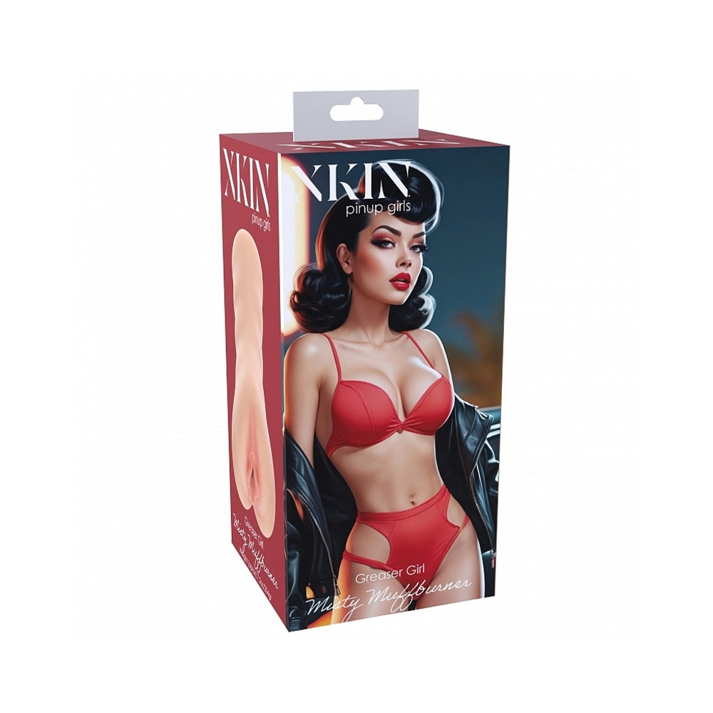 Shots - Xkin Pinup Girls Misty Muffburner Stroker Beige - Masturbation Aids for Males