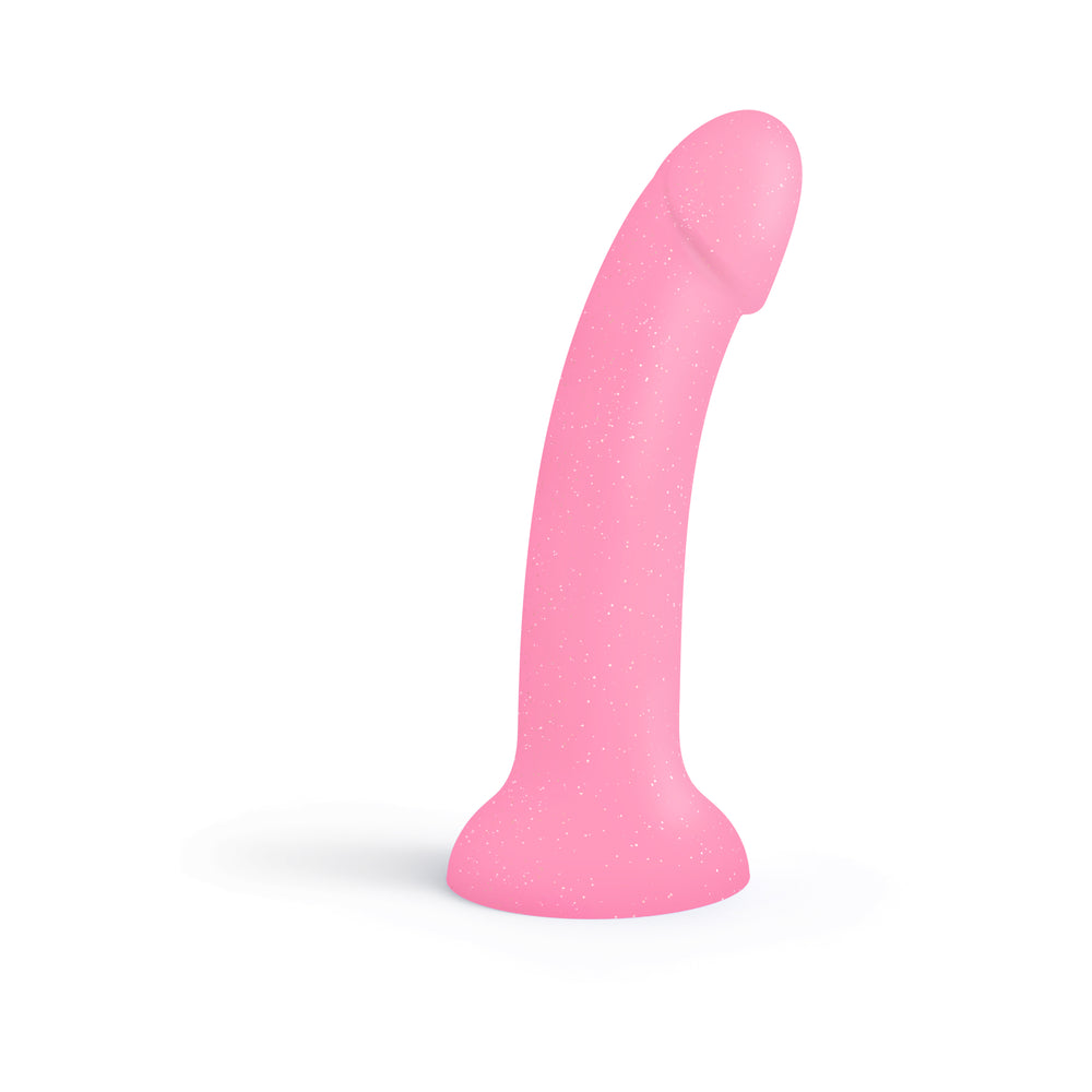 Lovely Planet - Love to Love Dildolls Glitzy 7 in. Silicone Dildo Pink Glitter - Dildos - Silicone