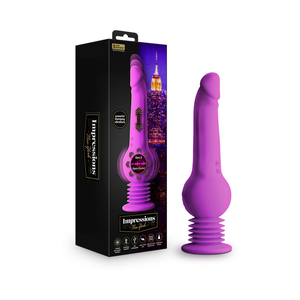 Blush - Impressions New York Gyroquake Dildo Purple - Dildos - Silicone