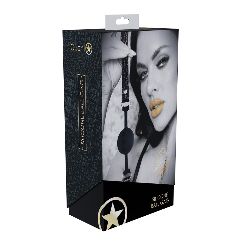 Shots - Ouch! International Rome Collection Silicone Ball Gag - Bondage & Fetish Toys - Silicone