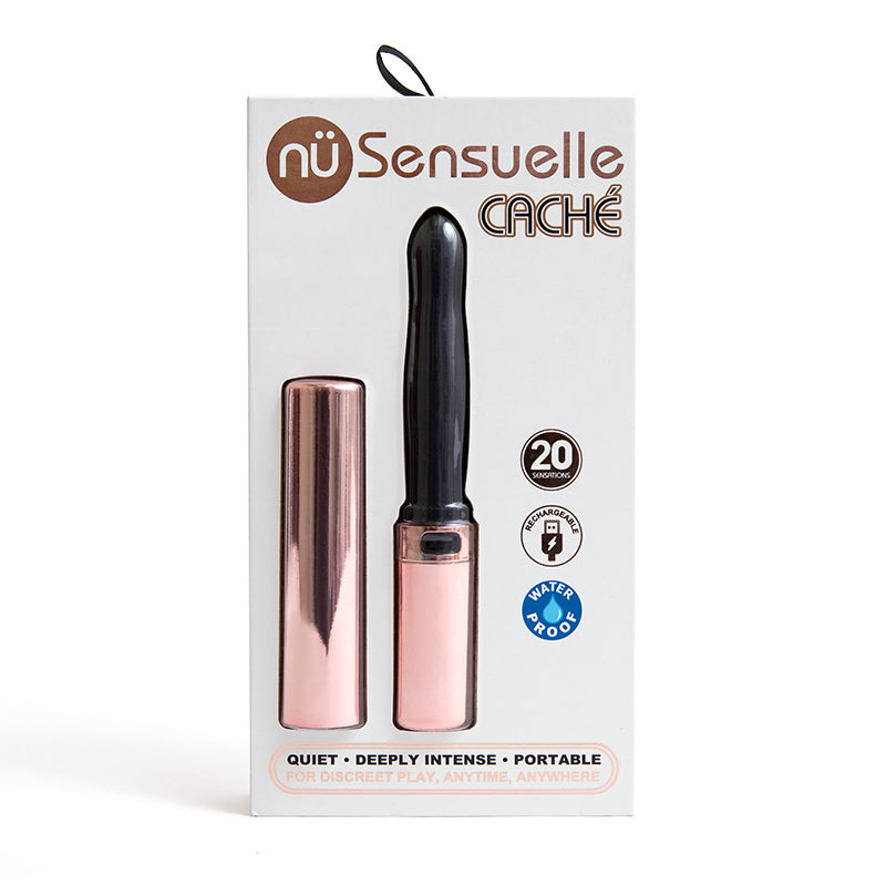 Nu Sensuelle - Nu Sensuelle Cache 20-Function Vibe Rechargeable Rose Gold/Black - Vibrators - Silicone