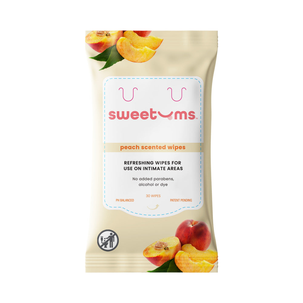 Sweetums - Sweetums Intimate Wipes Peach Scent (Unflavored) 30-Pack - Sexual Wellness