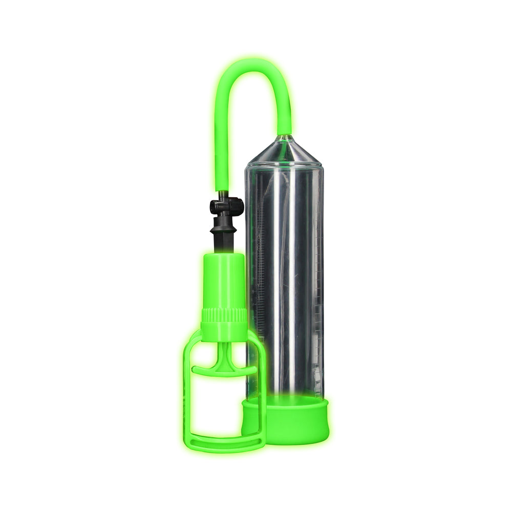 Shots - Ouch! Glow in the Dark Comfort Beginner Penis Pump Neon Green - Pumps & Enlargers - ABS
