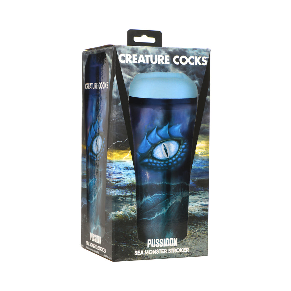 XR Brands - Creature Cocks Pussidon Sea Monster Stroker - Masturbation Aids for Males - TPE/TPR/Elastomers