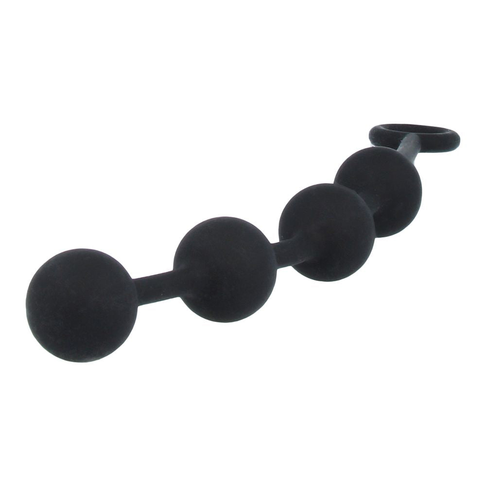 Nexus - Nexus EXCITE Anal Beads Silicone Medium Black - Anal Toys & Stimulators - Silicone