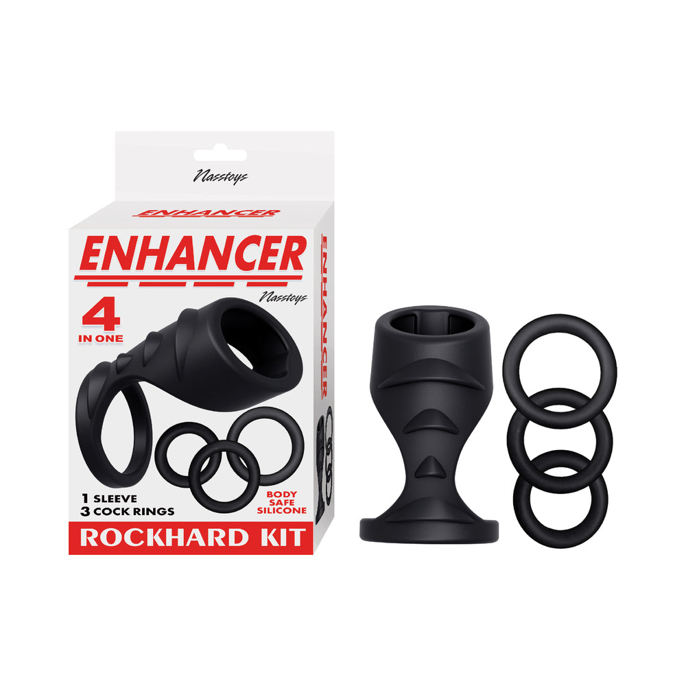 Nasstoys - Enhancer Rockhard Kit Black - Cockrings - TPE/TPR/Elastomers