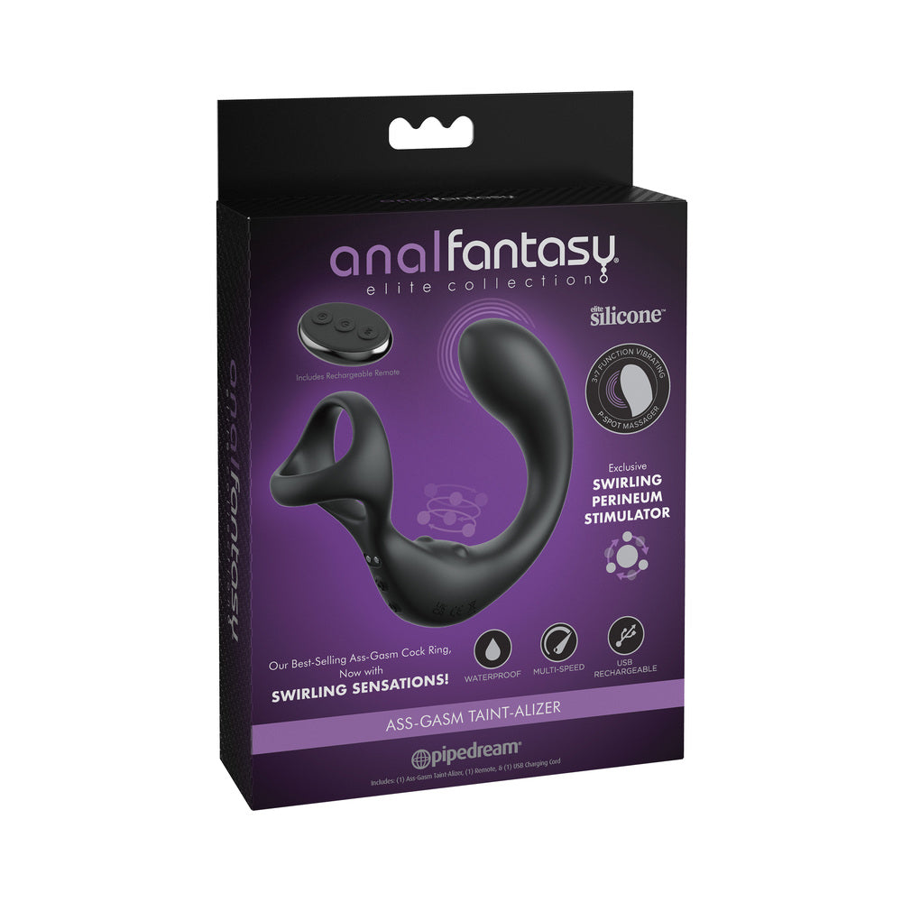 Pipedream - Anal Fantasy Elite Ass-gasm Taint-Alizer Black - Anal Toys & Stimulators - Silicone