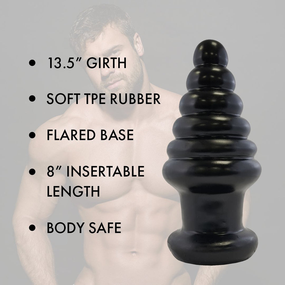 Prowler RED - Prowler RED Twisted Tease Anal Plug Black - Anal Toys & Stimulators - TPE/TPR/Elastomers
