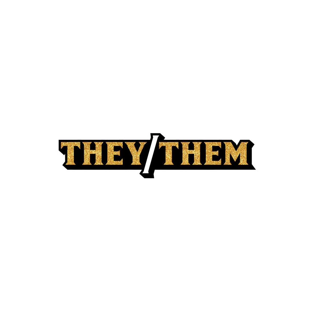 Wood Rocket - Pronoun They/Them Pin - Novelties & Games - Metal