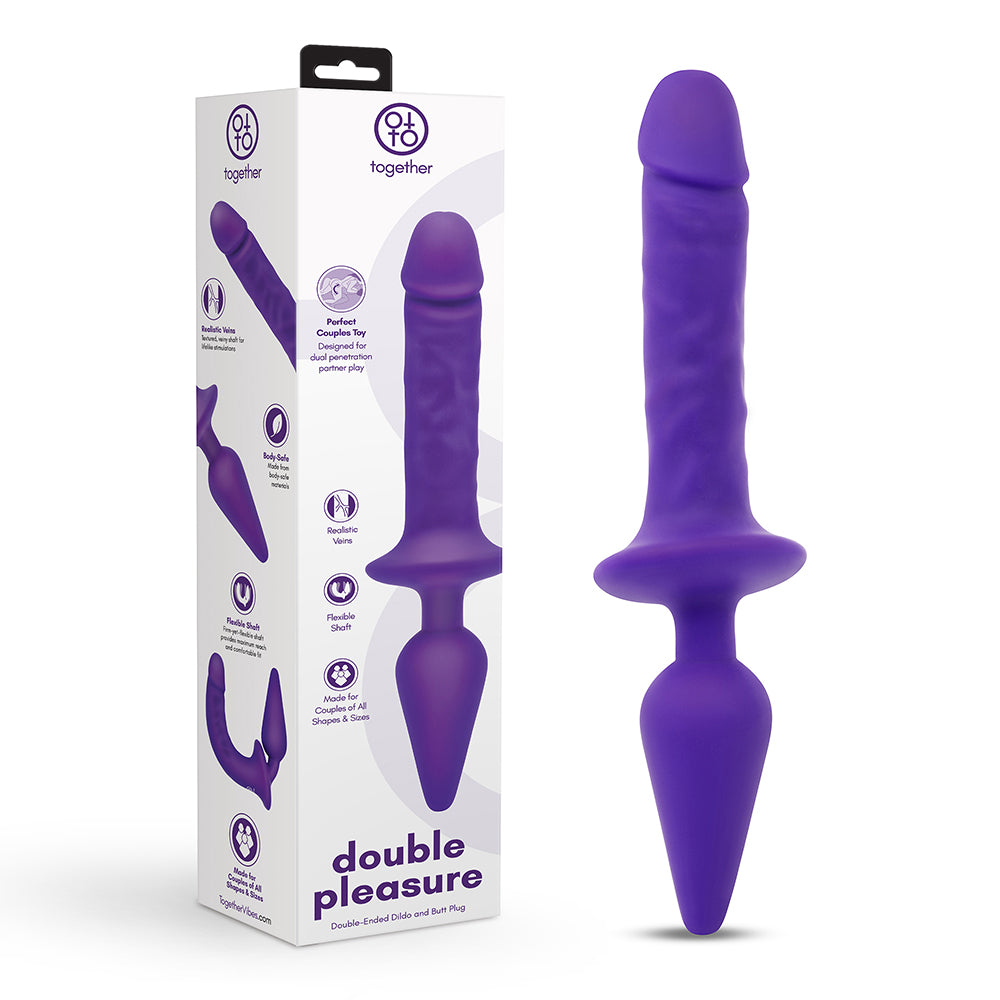 Together Toy - Together Couples Double Pleasure Purple - Anal Toys & Stimulators - Silicone