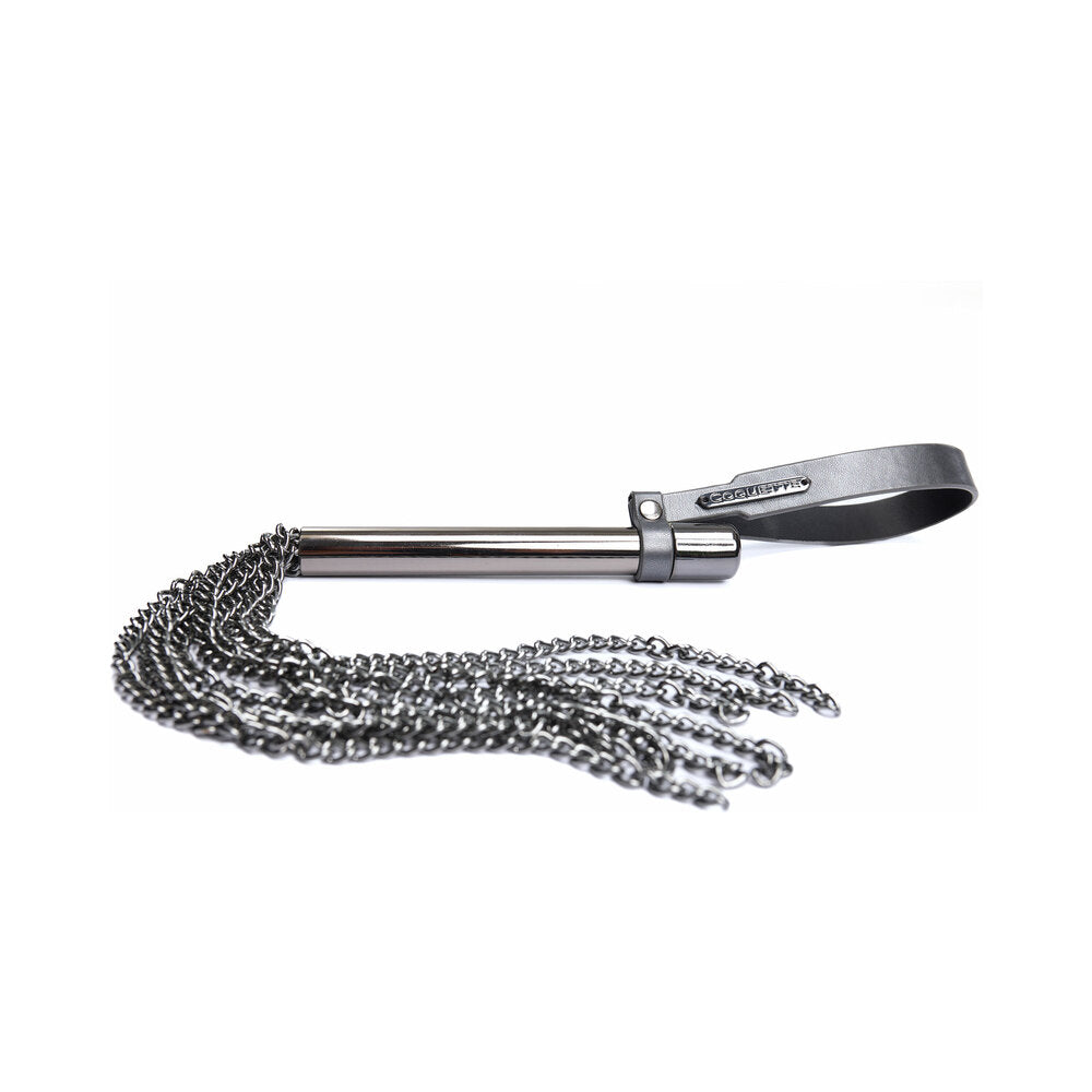 Coquette - Coquette Pleasure Mini Whip Grey - Bondage & Fetish Toys - Metal