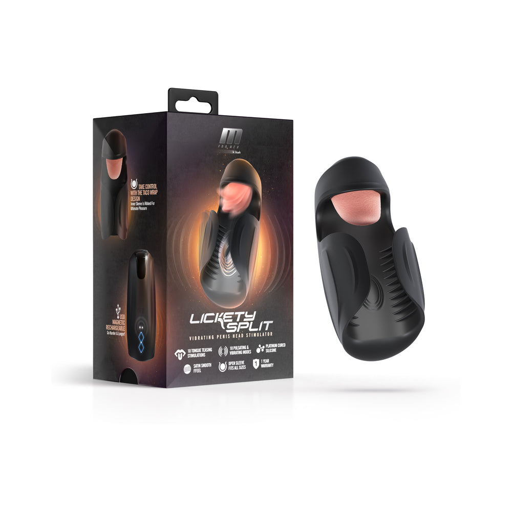 Blush - M For Men Lickety Split Black - Masturbation Aids for Males - Silicone