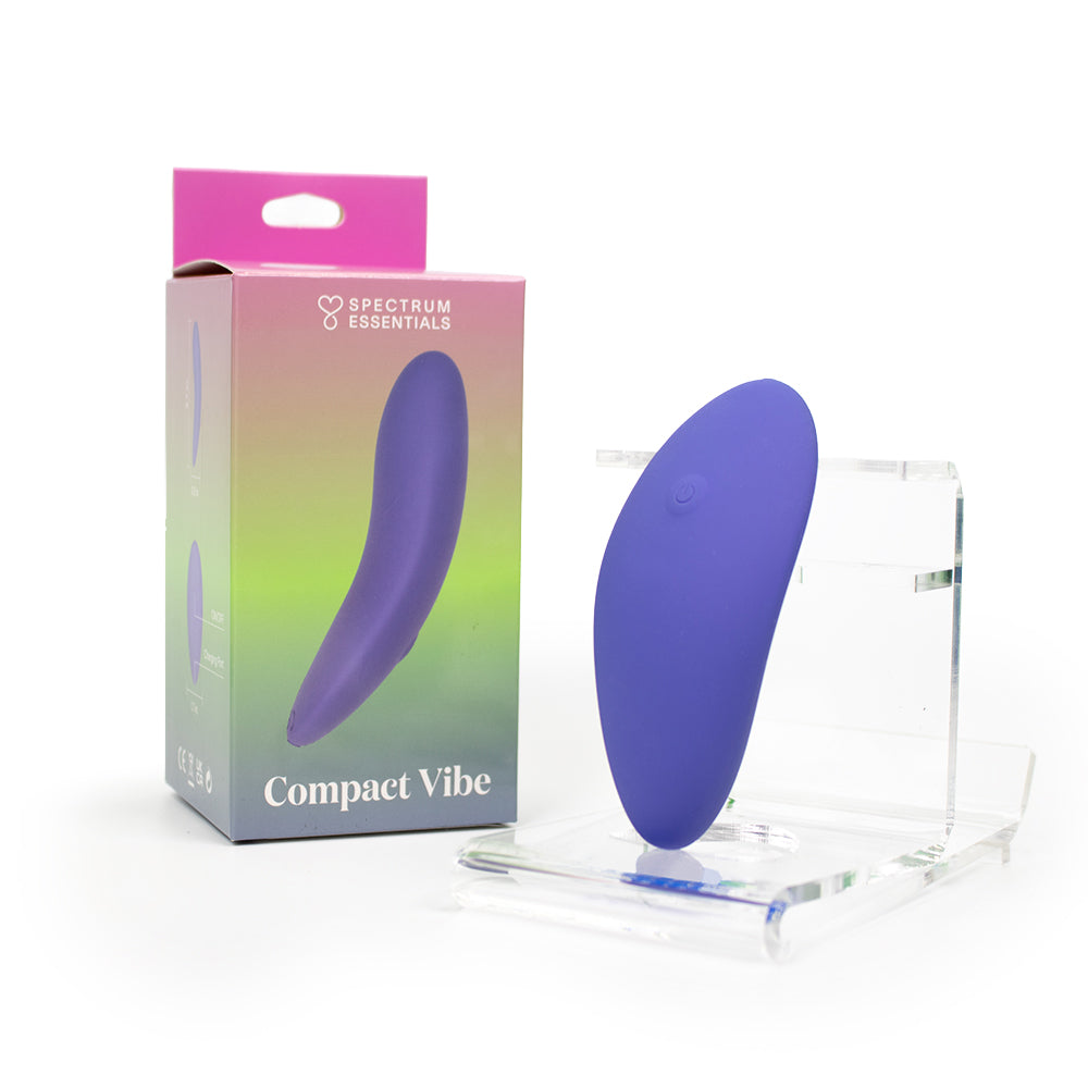 Spectrum - Spectrum Essentials Rechargeable Silicone Compact External Vibrator Purple - General