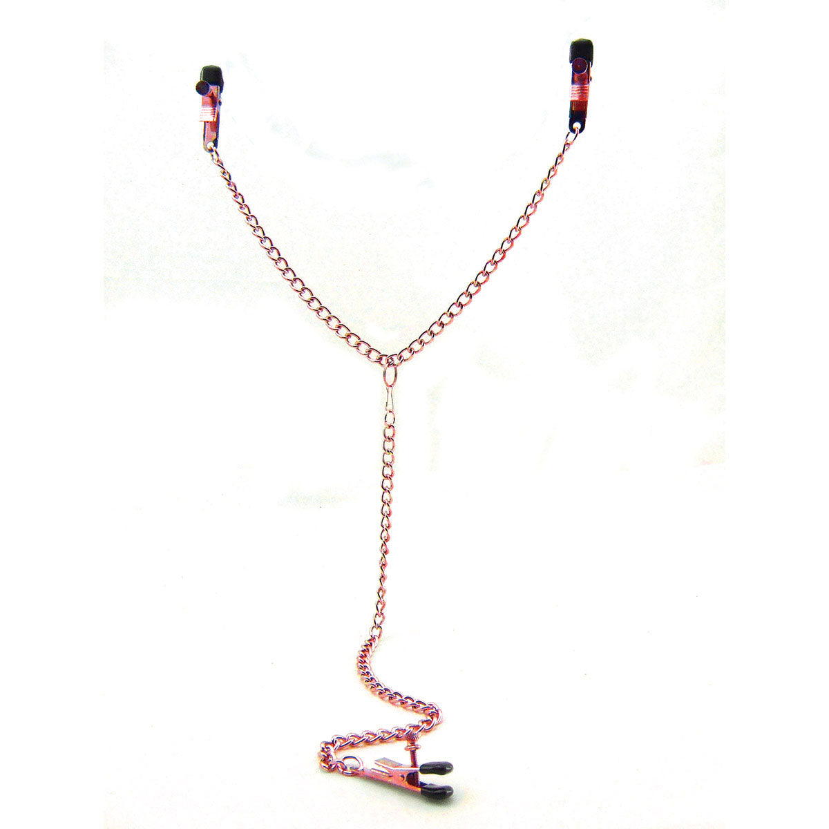 PHS International - Sex Kitten Y-Style Adjustable Clamps Pink - Bondage & Fetish Toys - Metal