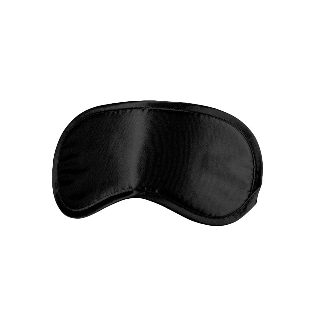 Shots - Ouch! Black & White Satin Eye Mask Blindfold Black - Bondage & Fetish Toys - Polyester