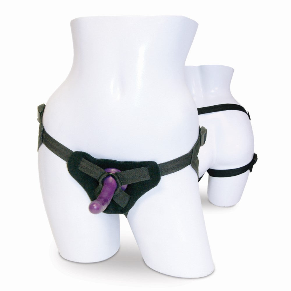 Sportsheets - Sportsheets Sex & Mischief Adjustable Strap-On & Silicone Dildo Kit Purple/Black - Harnesses & Strap-Ons - Polypropylene