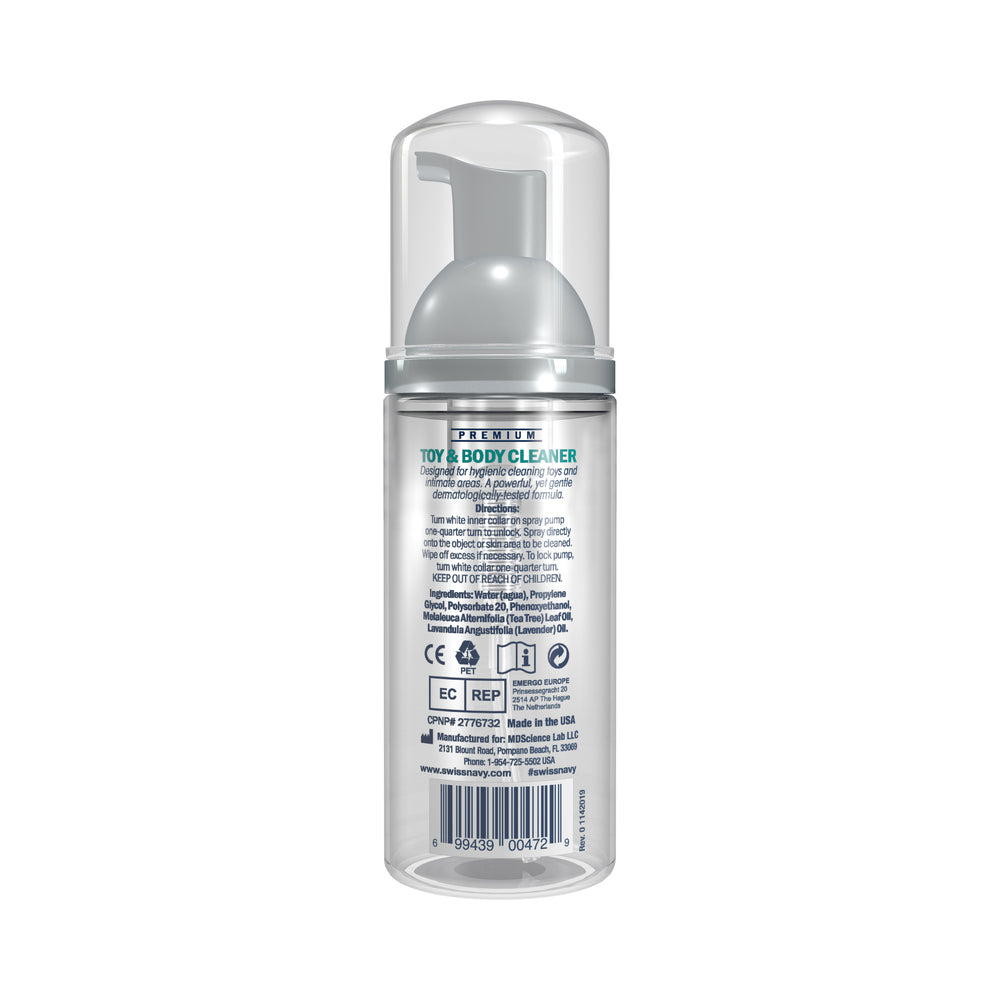 Swiss Navy - Swiss Navy Toy and Body Cleaner Foaming Dispenser 1.6 oz. - Lubricants, Creams & Glides - Liquid