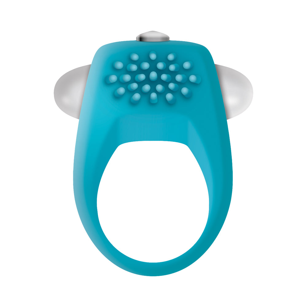 Zero Tolerance - Zero Tolerance Teal Tickler Single-Speed Vibrating Silicone Cockring Teal - Vibrators - Silicone
