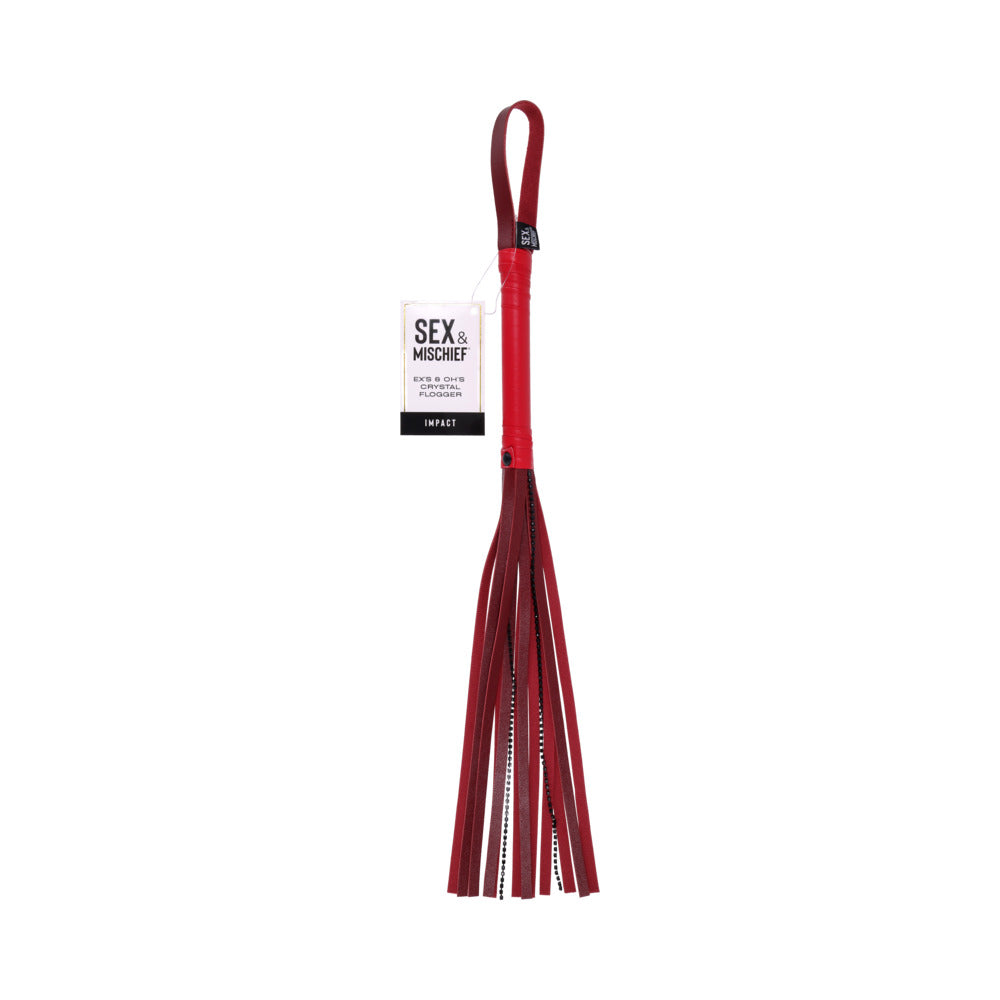 Sportsheets - Sportsheets Sex & Mischief Ex''s & Oh''s Crystal Flogger - Bondage & Fetish Toys
