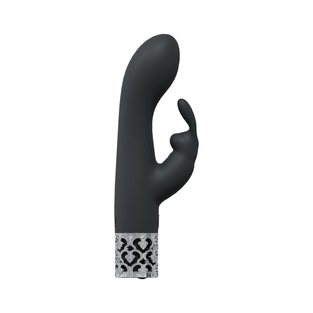 Shots - Royal Gems Royal Rabbit Silicone Rechargeable Vibrator Black - Vibrators - Silicone