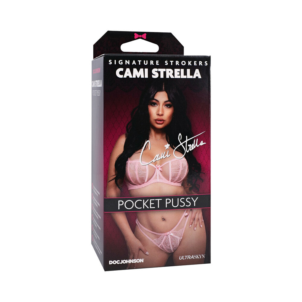 Doc Johnson - Signature Strokers Cami Strella ULTRASKYN Pocket Pussy Vanilla - Masturbation Aids for Males - TPE/TPR/Elastomers