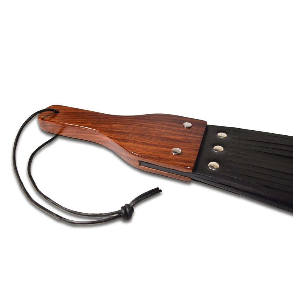 Prowler RED - Prowler RED Leather and Wood Fringe Paddle - Bondage & Fetish Toys - Leather