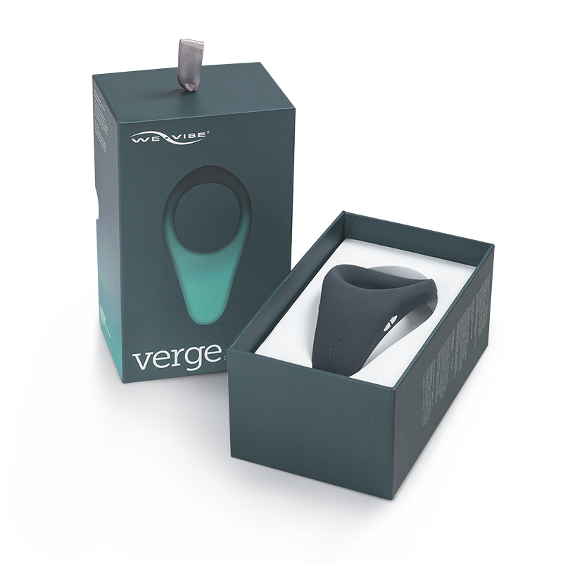 We-Vibe - We-Vibe Verge Rechargeable Vibrating Perineum Stimulator Cockring Slate - Vibrators - Silicone
