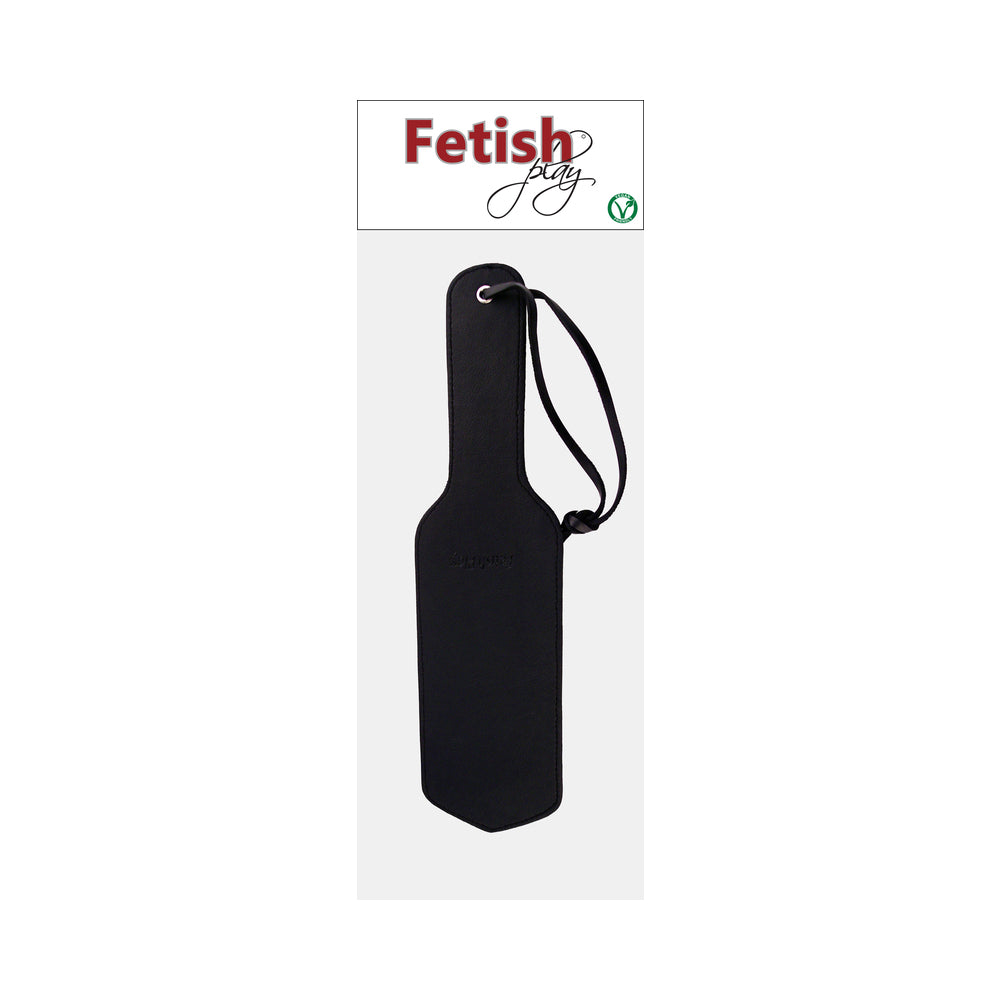 Rouge Garments - Rouge Fetish Play Vegan Paddle Black - Bondage & Fetish Toys - Faux Leather/Vegan Leather