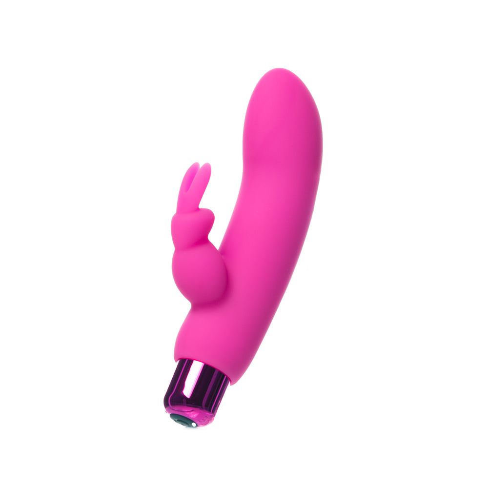 BMS - Powerbullet Alice''s Bunny Rechargeable Bullet Vibrator with Silicone Rabbit Sleeve Pink - Vibrators - Silicone