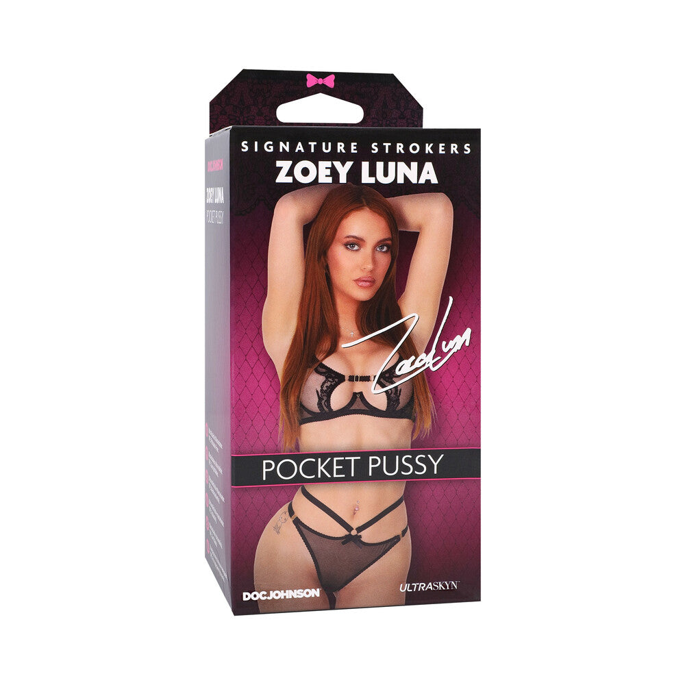 Doc Johnson - Signature Strokers Zoey Luna ULTRASKYN Pocket Pussy Vanilla - Masturbation Aids for Males - TPE/TPR/Elastomers
