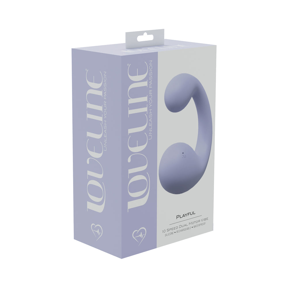 Shots - LoveLine Playful 10 Speed Dual Motor Vibe Sealed Silicone Rechargeable Submersible Lavender - Vibrators - Silicone