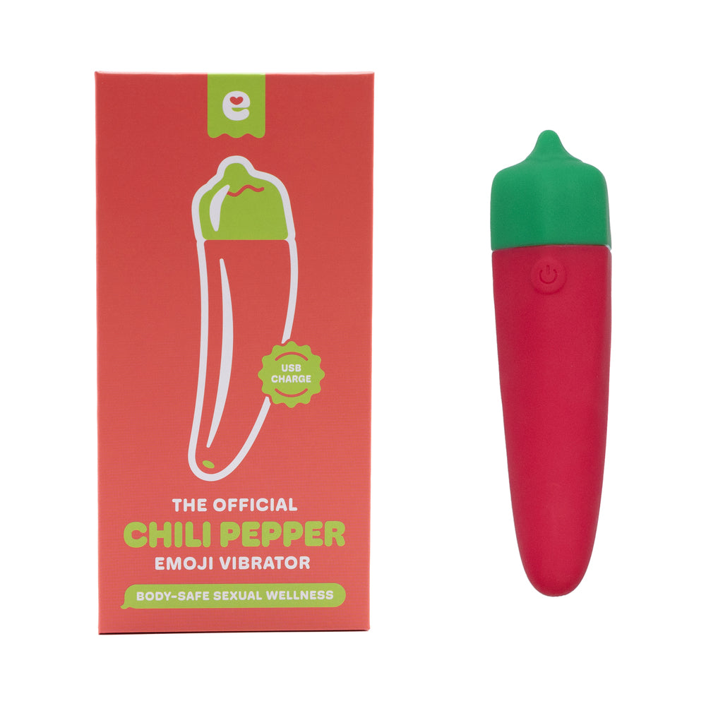 Emojibator - Emojibator Chili Pepper USB - Vibrators - Silicone