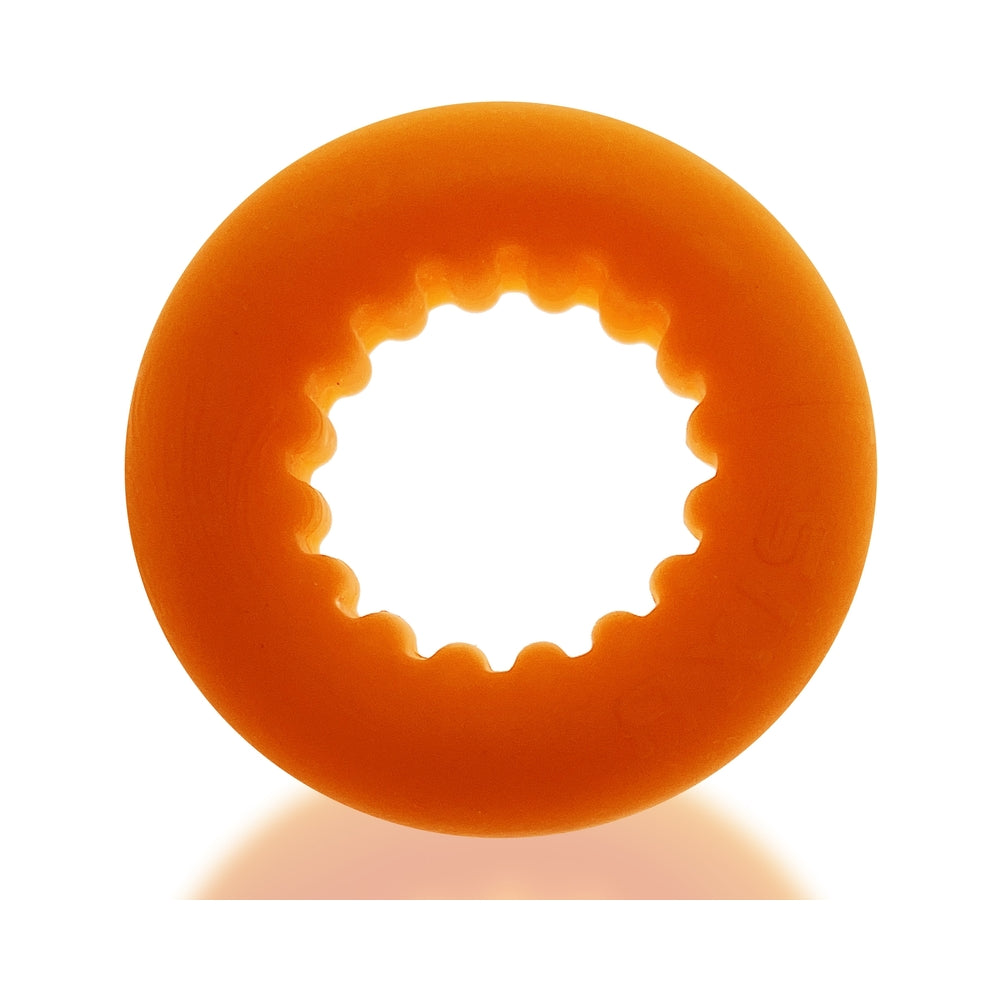 Oxballs - Oxballs Axis Rib Griphold Cockring Orange Ice - Cockrings - TPE/TPR/Elastomers