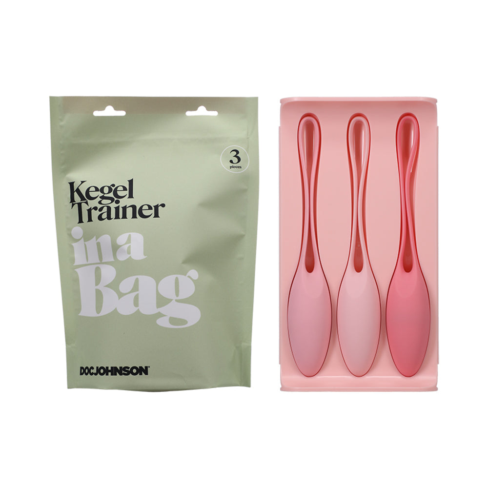 Doc Johnson - Doc Johnson Kegel Trainer Set In A Bag 3-Piece Silicone Pink - Sexual Wellness - Silicone
