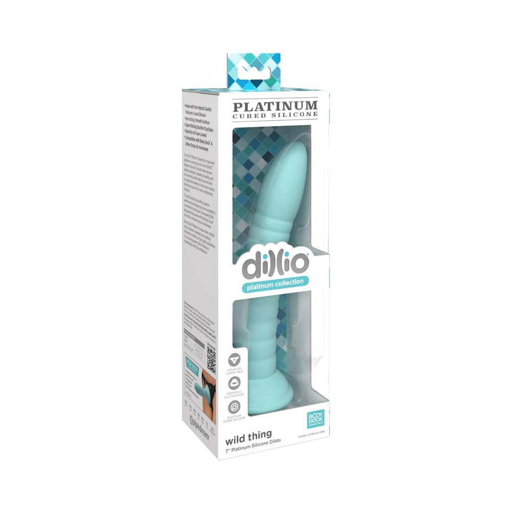 Pipedream - Dillio Platinum Collection Wild Thing 7 in. Silicone Dildo Teal - Dildos - Silicone
