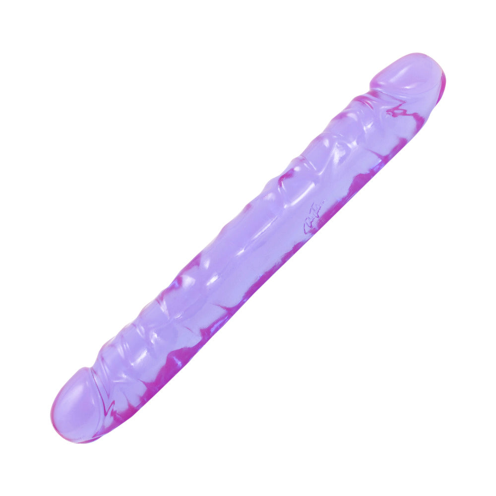 Doc Johnson - Crystal Jellies - Double Dong Jr. Purple 12in - Dildos - PVC