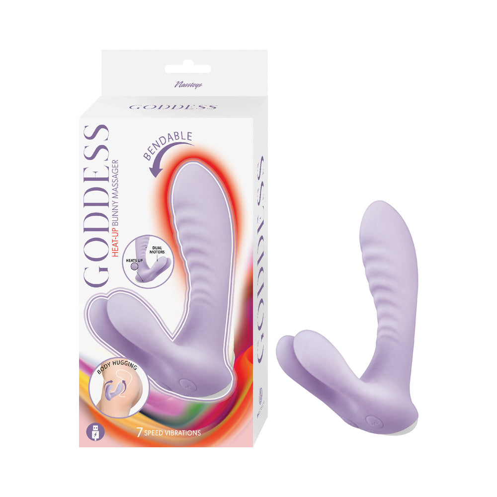 Nasstoys - Goddess Heat Up Bunny Massager Lavender - Vibrators - Silicone