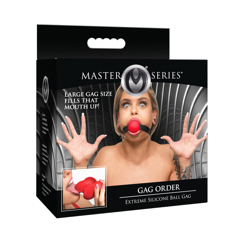 XR Brands - Master Series Extreme Silicone Gag with Locking Strap - Bondage & Fetish Toys - Silicone