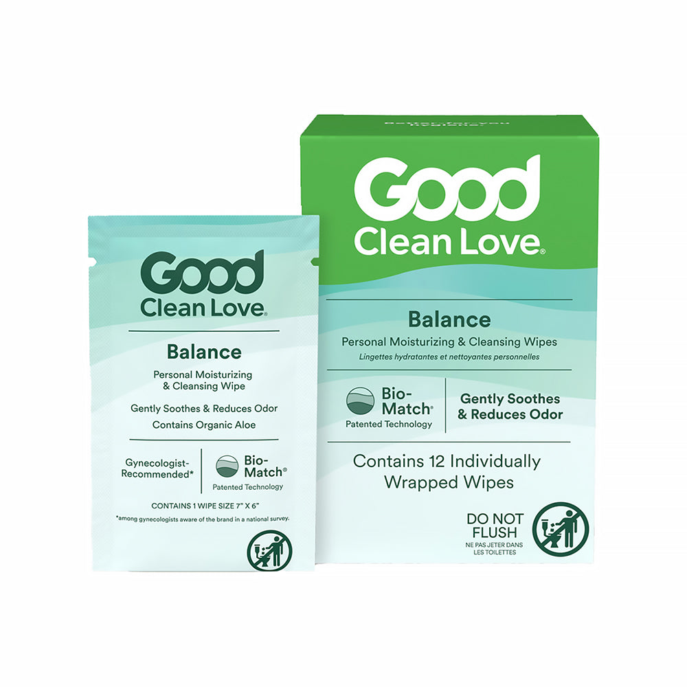 Good Clean Love - Good Clean Love Balance Personal Moisturizing & Cleansing Wipes 12-Pack - Sexual Wellness