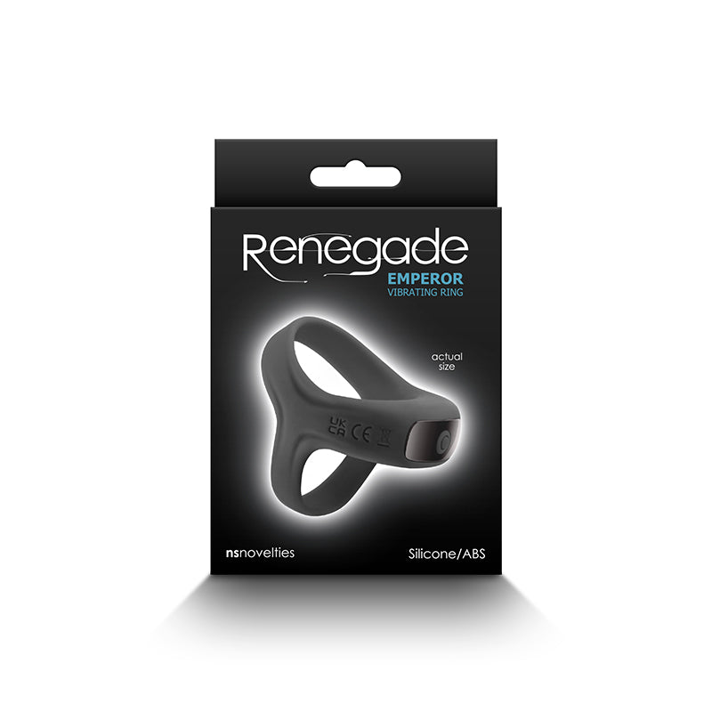 NS Novelties - Renegade Emperor Vibrating Ring Black - Cockrings - Silicone