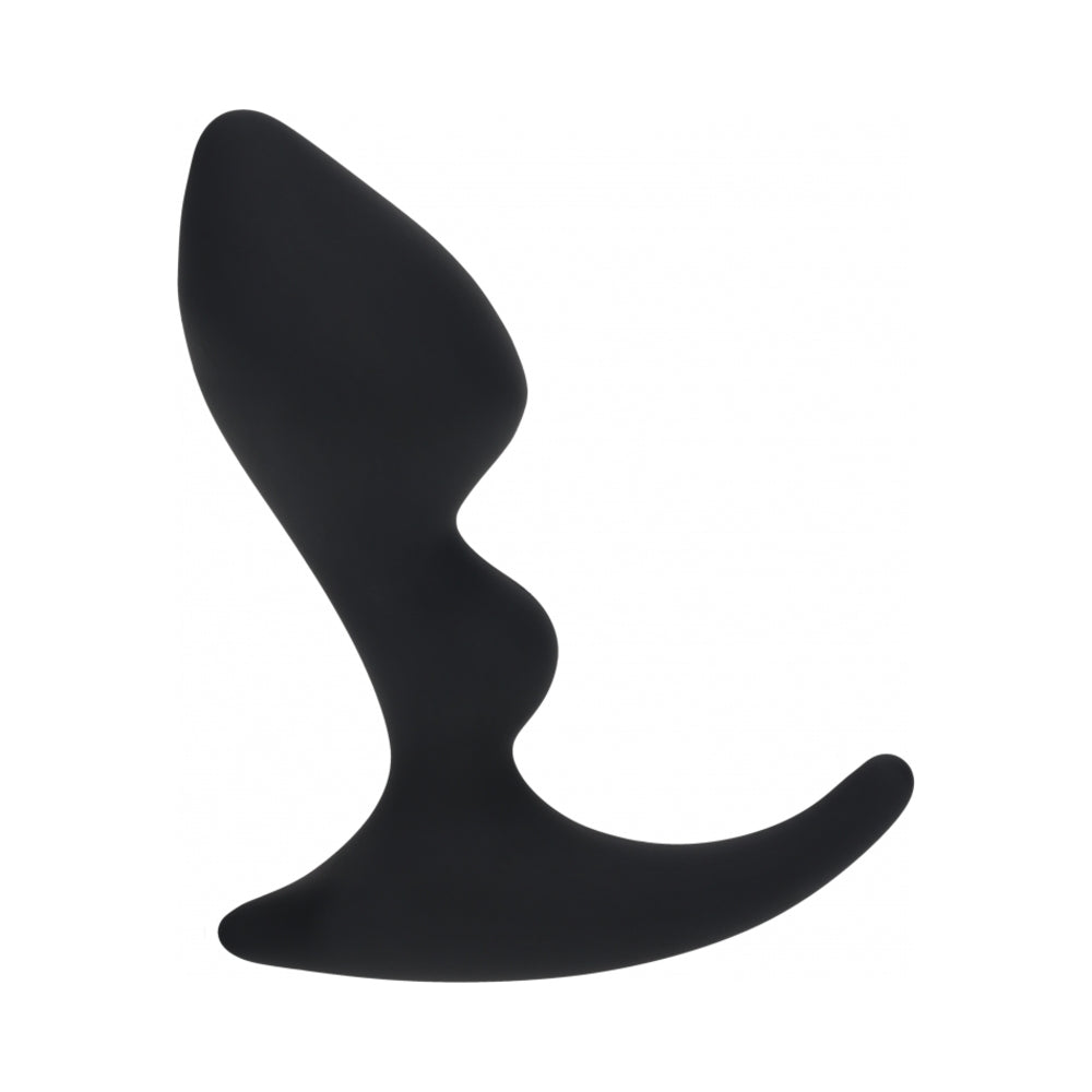 Shots - LEVELZ Double Ripple Silicone Prostate Massager Black - Anal Toys & Stimulators