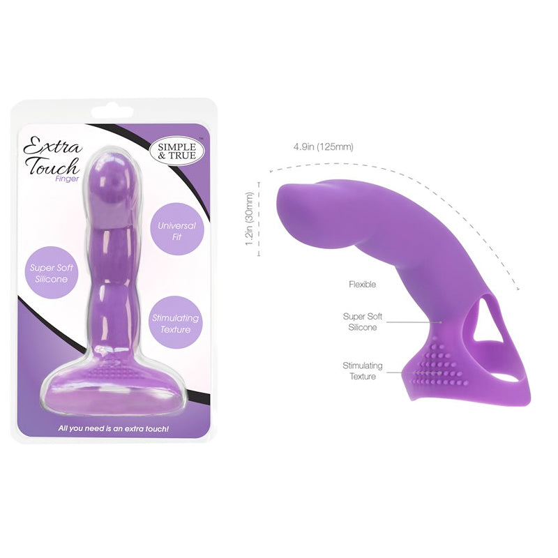 BMS - Simple and True Extra Touch Finger Purple - Dildos - Silicone
