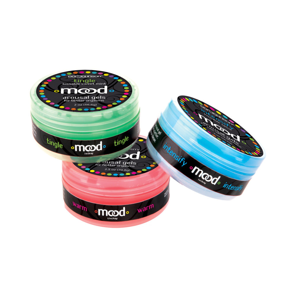 Doc Johnson - Mood - Arousal Gels - 3 Pack - Tingle, Warm, and Intensify - Supplements & Enhancers - Liquid