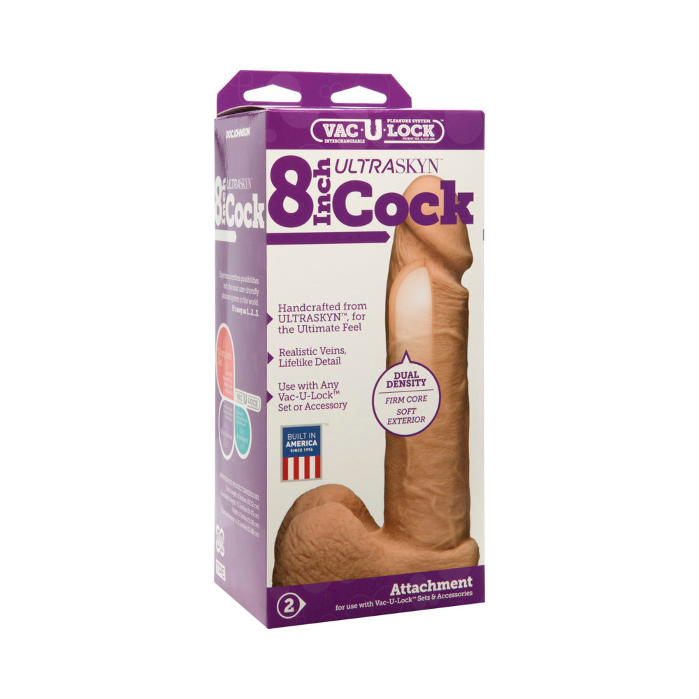 Doc Johnson - Vac-U-Lock - 8-Inch ULTRASKYN Cock White - Dildos - PVC