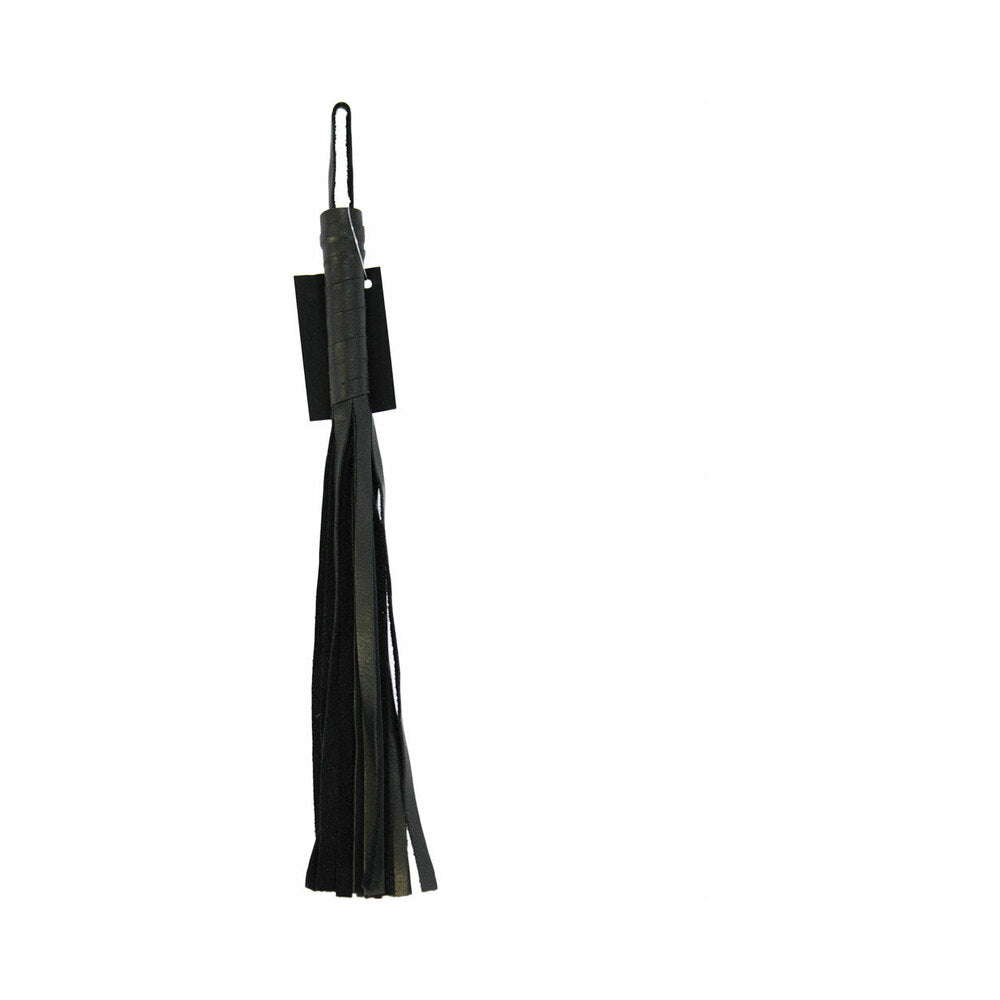 Foxtails - Soft Flogger 16 in. Black - Bondage & Fetish Toys - Leather