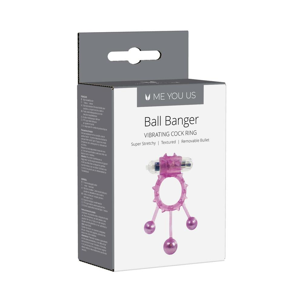 Me You Us - Me You Us Ball Banger Cock Ring Purple - Vibrators - TPE/TPR/Elastomers