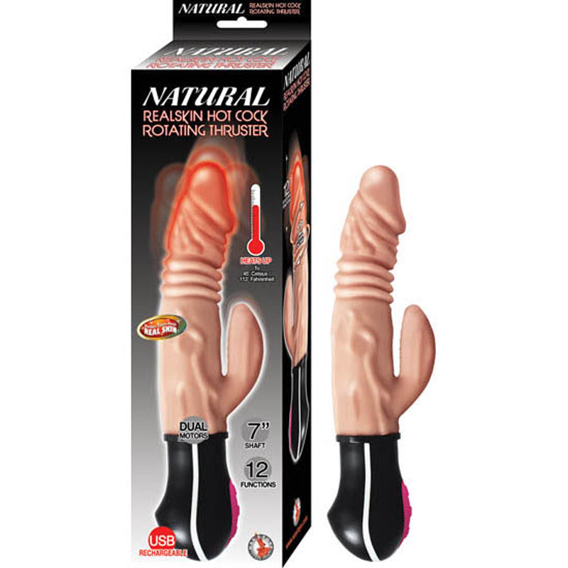 Nasstoys - Natural Realskin Hot Cock Rotating Thruster Flesh - Vibrators - TPE/TPR/Elastomers