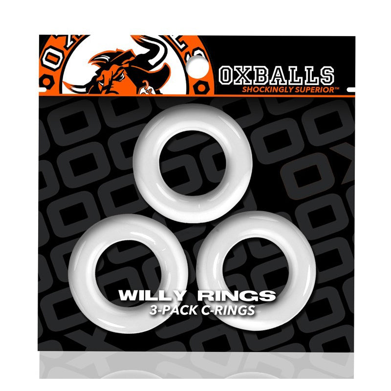 Oxballs - Oxballs Willy Rings 3-Pack Cockrings O/S White - Cockrings - TPE/TPR/Elastomers