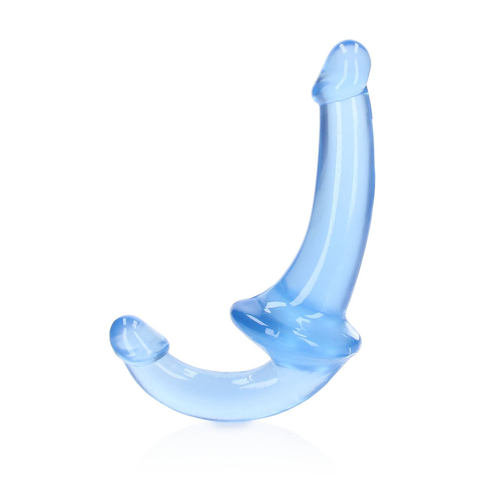 Shots - RealRock Crystal Clear 6 in. Strapless Strap-On Dildo Blue - Dildos - TPE/TPR/Elastomers