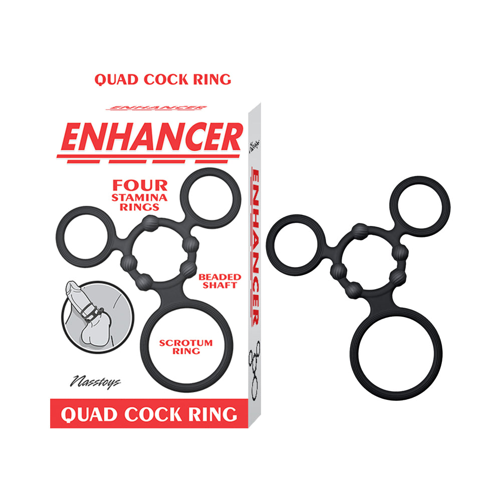 Nasstoys - Enhancer Quad Cockring Black - Cockrings
